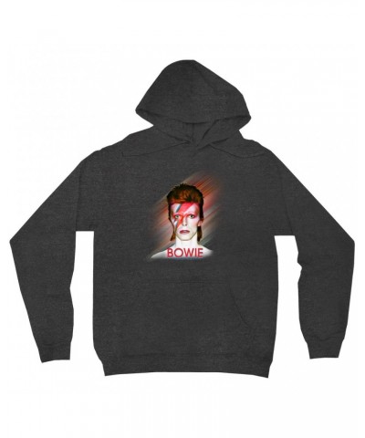 David Bowie Hoodie | Flash Frame Colorful Bowie Image Hoodie $19.18 Sweatshirts