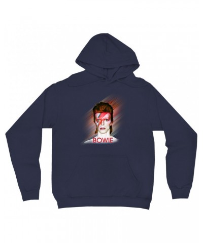 David Bowie Hoodie | Flash Frame Colorful Bowie Image Hoodie $19.18 Sweatshirts