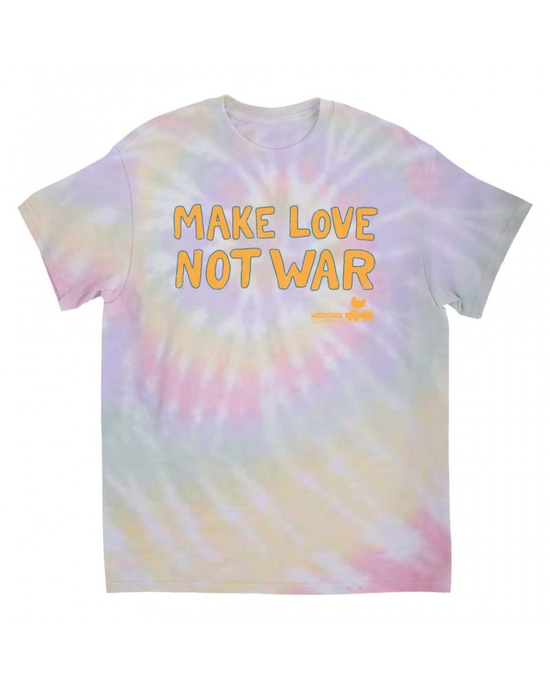 Woodstock T-Shirt | Make Love Not War Distressed Tie Dye Shirt $9.43 Shirts