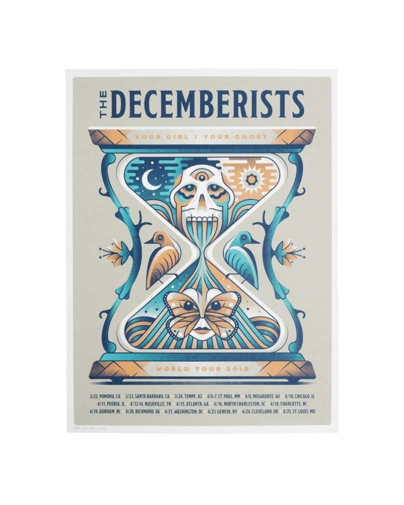 The Decemberists Your Girl/Your Ghost' 2018 Tour Poster - 18" x 24" $9.30 Decor