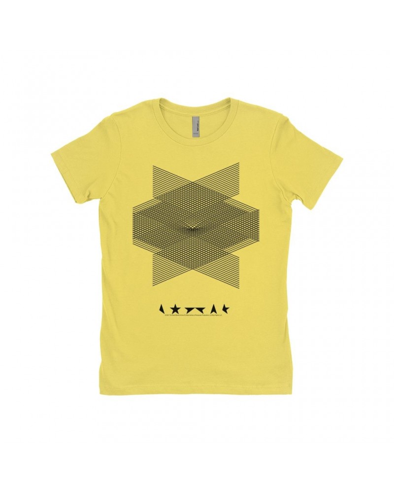 David Bowie Ladies' Boyfriend T-Shirt | Blackstar Album Design Shirt $12.23 Shirts