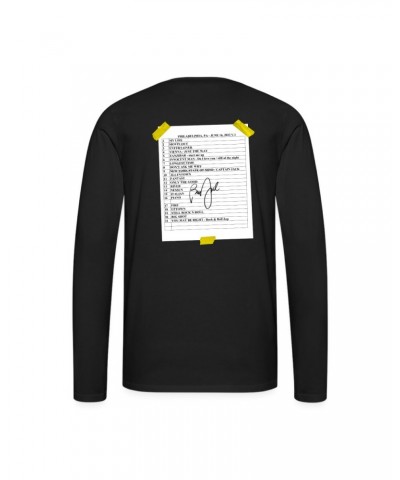 Billy Joel "6-16-23 Philadelphia Set List" Black Long Sleeve Online Exclusive $21.50 Shirts